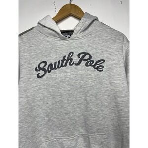 Vintage Y2k SouthPole Pullover Hoodie Gray Size XL (18/20) ‎ Fits M